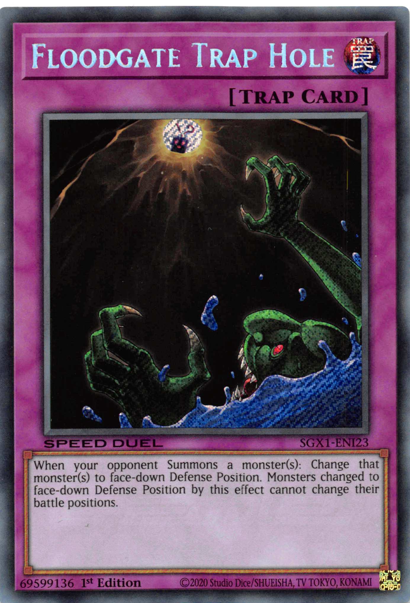 Floodgate Trap Hole [SGX1-ENI23] Secret Rare | Gear Gaming Fayetteville