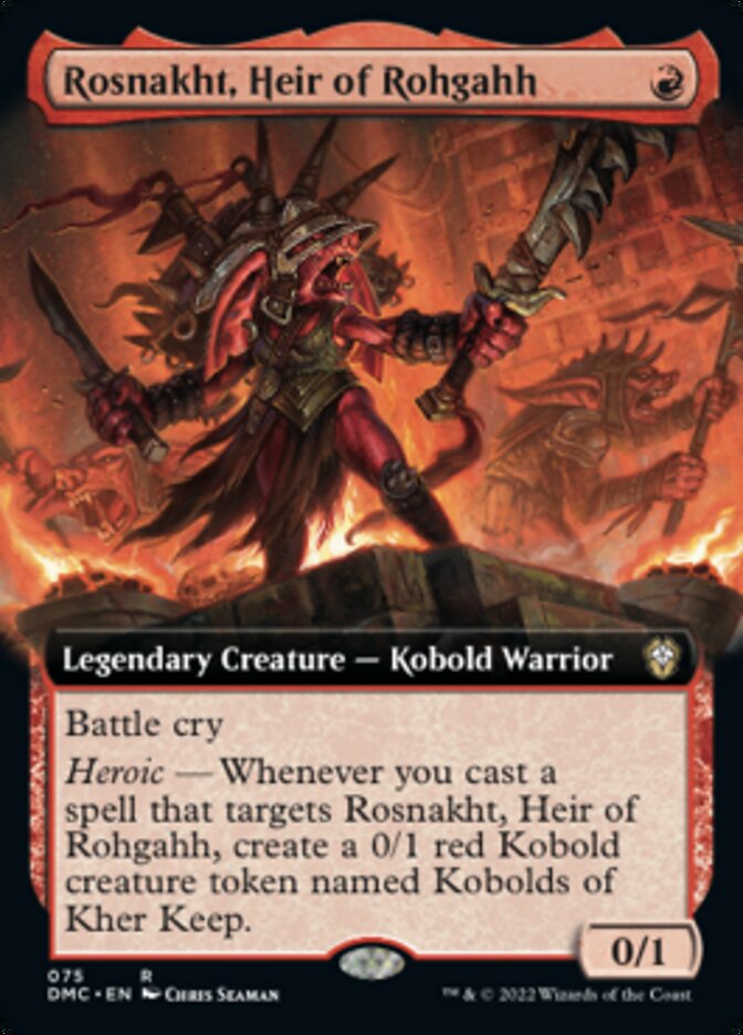 Rosnakht, Heir of Rohgahh (Extended Art) [Dominaria United Commander] | Gear Gaming Fayetteville