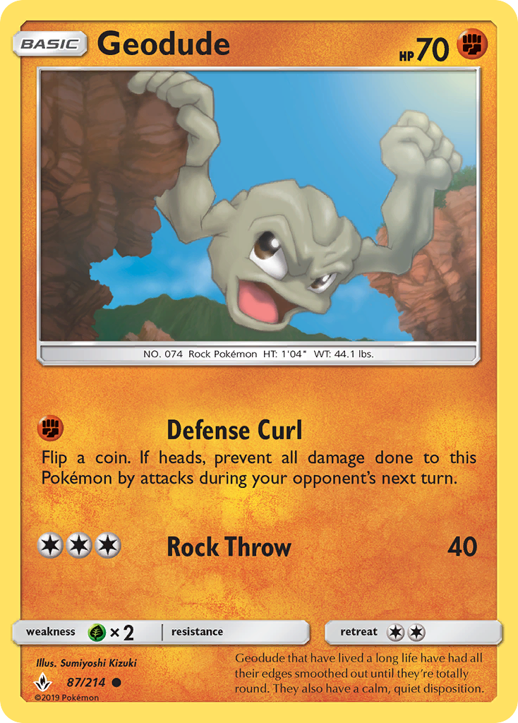 Geodude (87/214) [Sun & Moon: Unbroken Bonds] | Gear Gaming Fayetteville