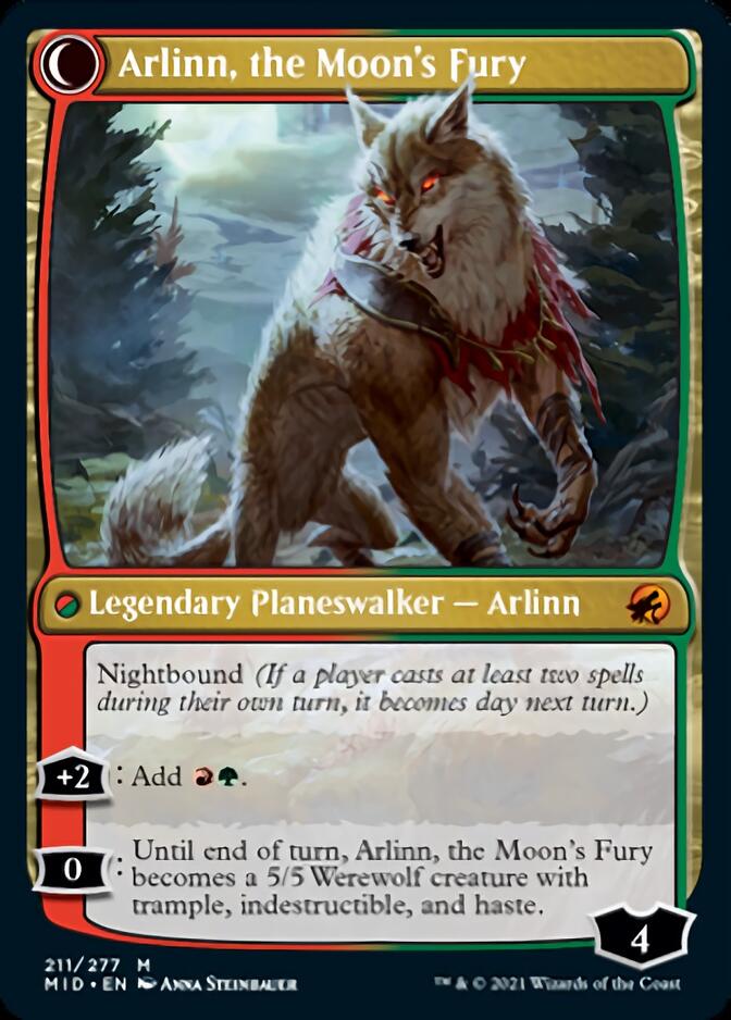 Arlinn, the Pack's Hope // Arlinn, the Moon's Fury [Innistrad: Midnight Hunt] | Gear Gaming Fayetteville