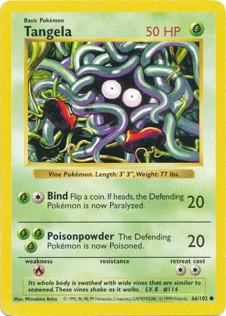 Tangela (66/102) [Base Set Shadowless Unlimited] | Gear Gaming Fayetteville