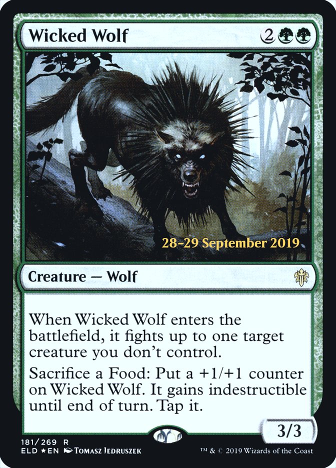 Wicked Wolf [Throne of Eldraine Prerelease Promos] | Gear Gaming Fayetteville