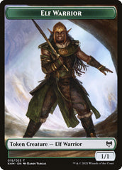 Elemental // Elf Warrior Double-Sided Token [Kaldheim Commander Tokens] | Gear Gaming Fayetteville