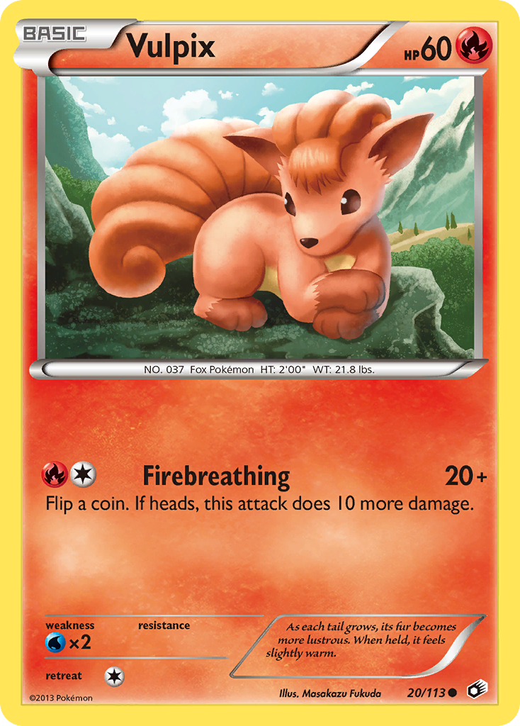 Vulpix (20/113) [Black & White: Legendary Treasures] | Gear Gaming Fayetteville