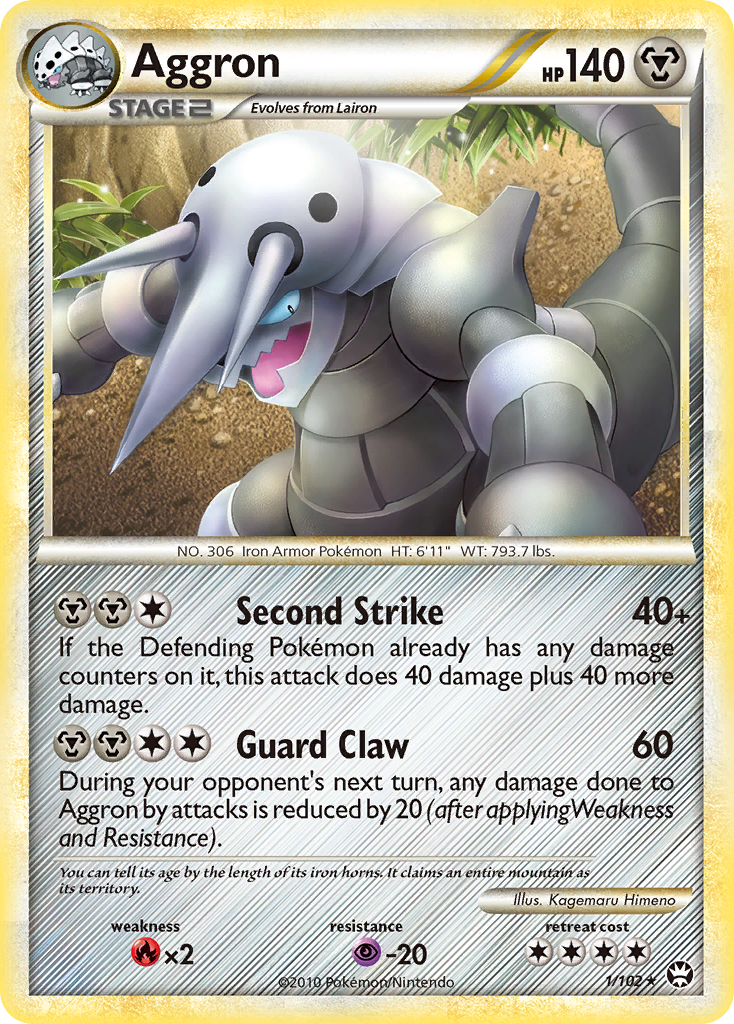 Aggron (1/102) [HeartGold & SoulSilver: Triumphant] | Gear Gaming Fayetteville