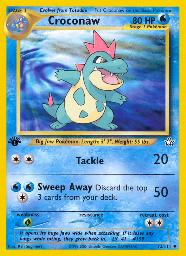 Croconaw (32/111) [Neo Genesis 1st Edition] | Gear Gaming Fayetteville