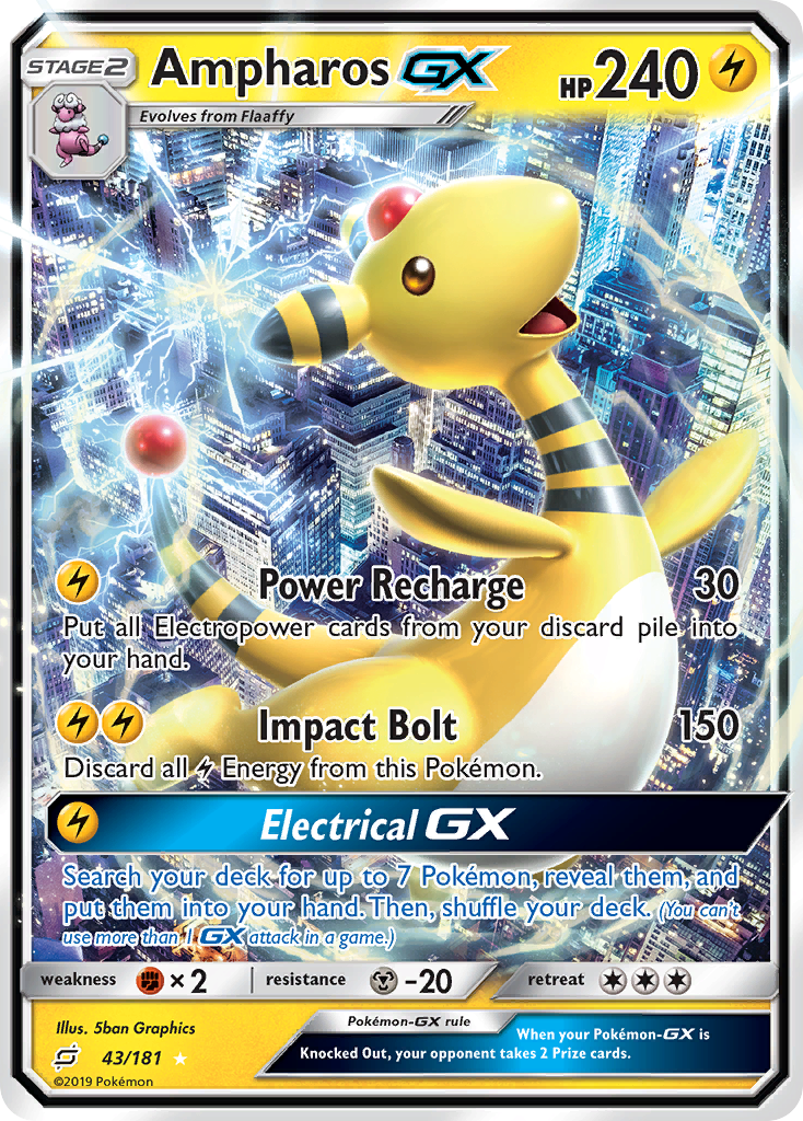 Ampharos GX (43/181) [Sun & Moon: Team Up] | Gear Gaming Fayetteville