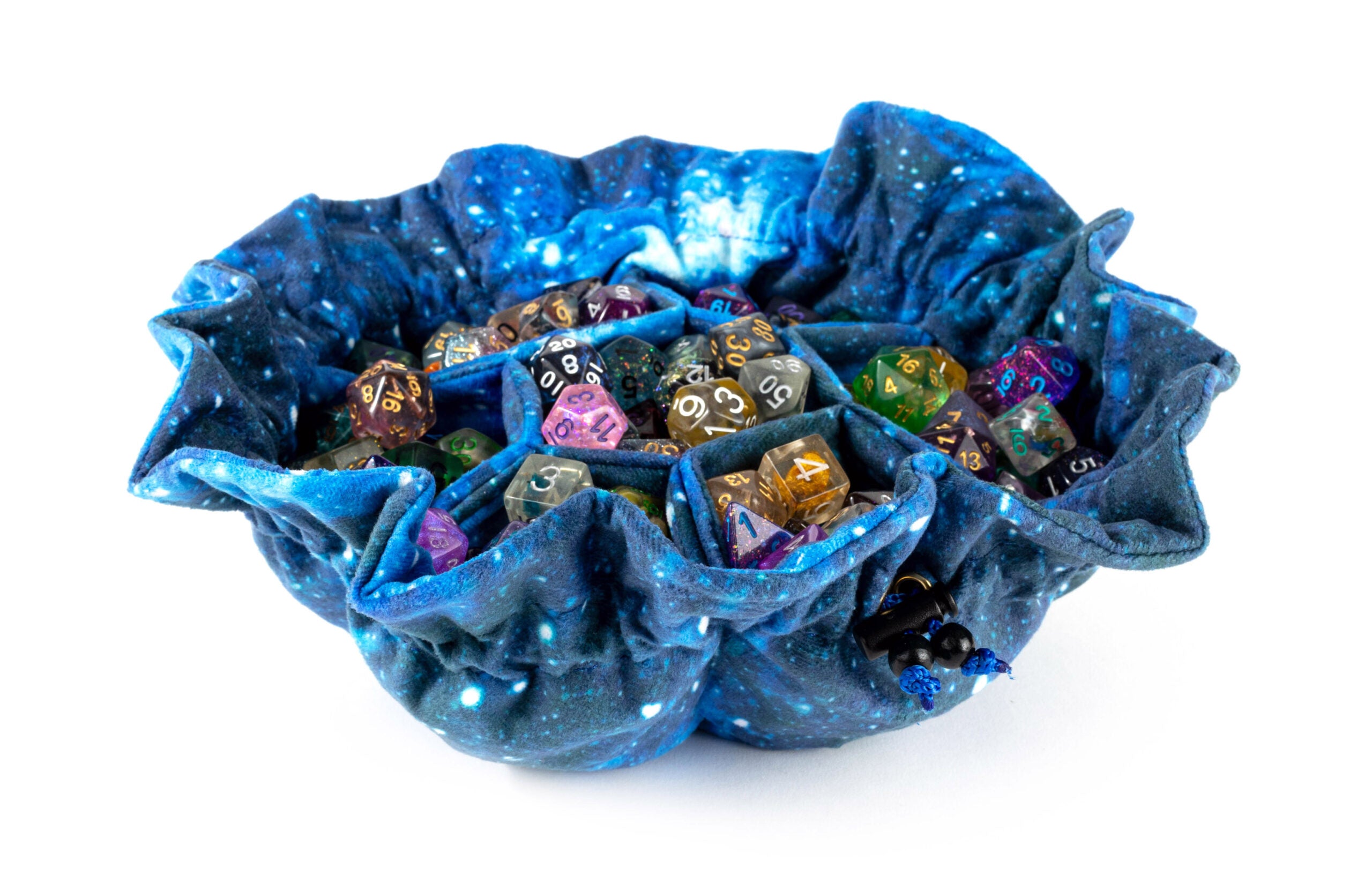 Velvet Compartment Dice Bag with Pockets: Galaxy | Gear Gaming Fayetteville