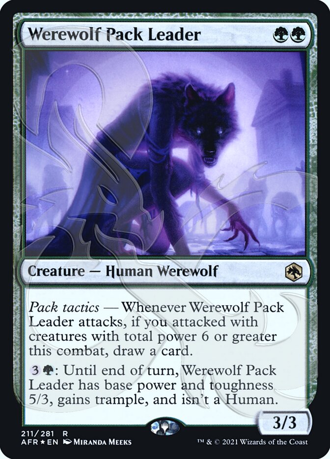 Werewolf Pack Leader (Ampersand Promo) [Dungeons & Dragons: Adventures in the Forgotten Realms Promos] | Gear Gaming Fayetteville