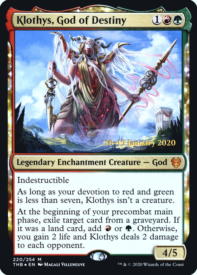 Klothys, God of Destiny [Theros Beyond Death Prerelease Promos] | Gear Gaming Fayetteville