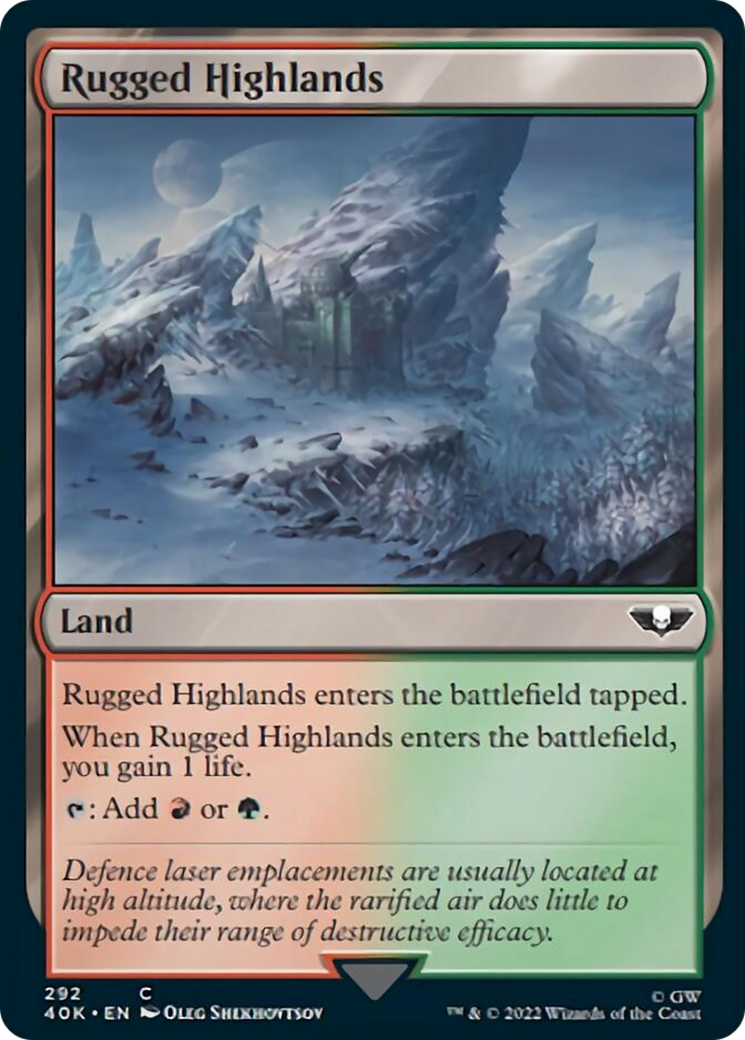Rugged Highlands (Surge Foil) [Warhammer 40,000] | Gear Gaming Fayetteville