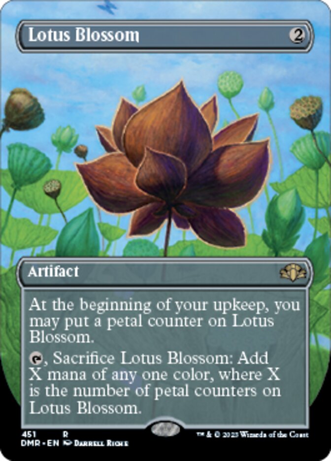 Lotus Blossom (Borderless Alternate Art) [Dominaria Remastered] | Gear Gaming Fayetteville
