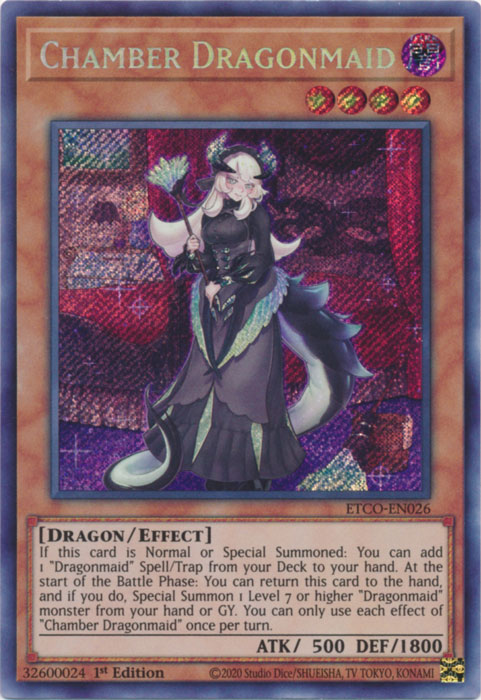 Chamber Dragonmaid [ETCO-EN026] Secret Rare | Gear Gaming Fayetteville