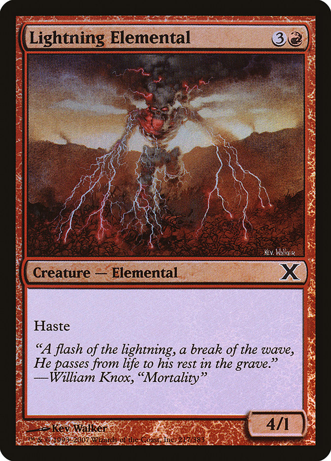 Lightning Elemental (Premium Foil) [Tenth Edition] | Gear Gaming Fayetteville
