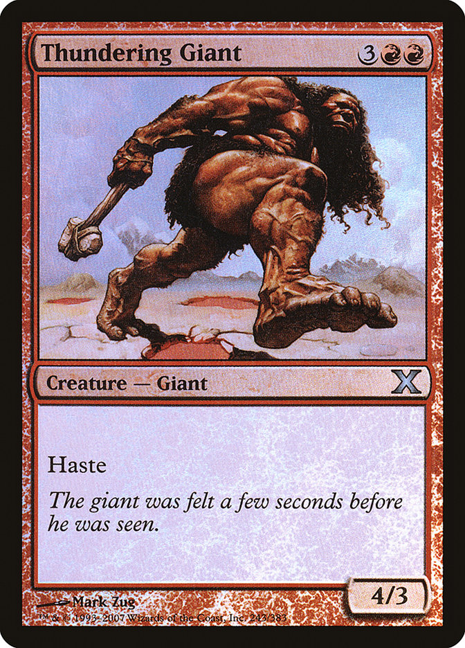 Thundering Giant (Premium Foil) [Tenth Edition] | Gear Gaming Fayetteville