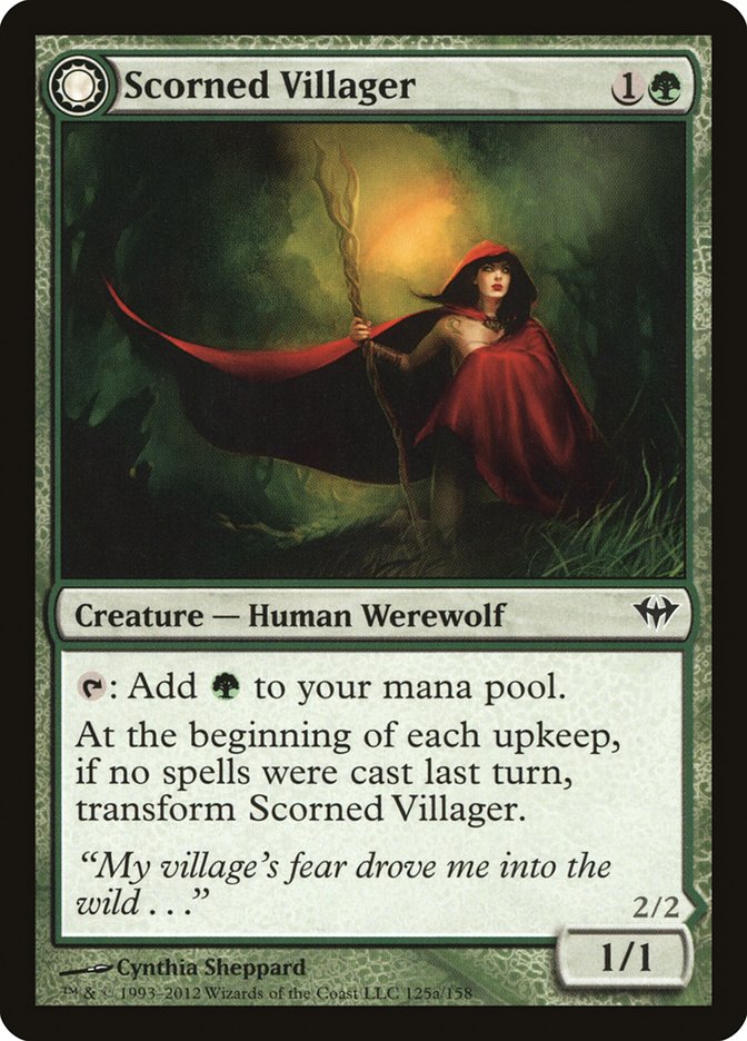 Scorned Villager // Moonscarred Werewolf [Dark Ascension] | Gear Gaming Fayetteville