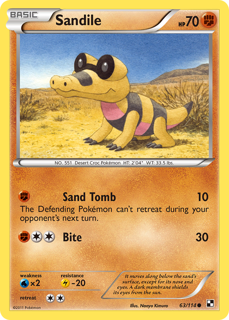 Sandile (63/114) [Black & White: Base Set] | Gear Gaming Fayetteville