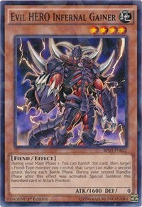 Evil HERO Infernal Gainer (Shatterfoil) [Battle Pack 3: Monster League] [BP03-EN032] | Gear Gaming Fayetteville