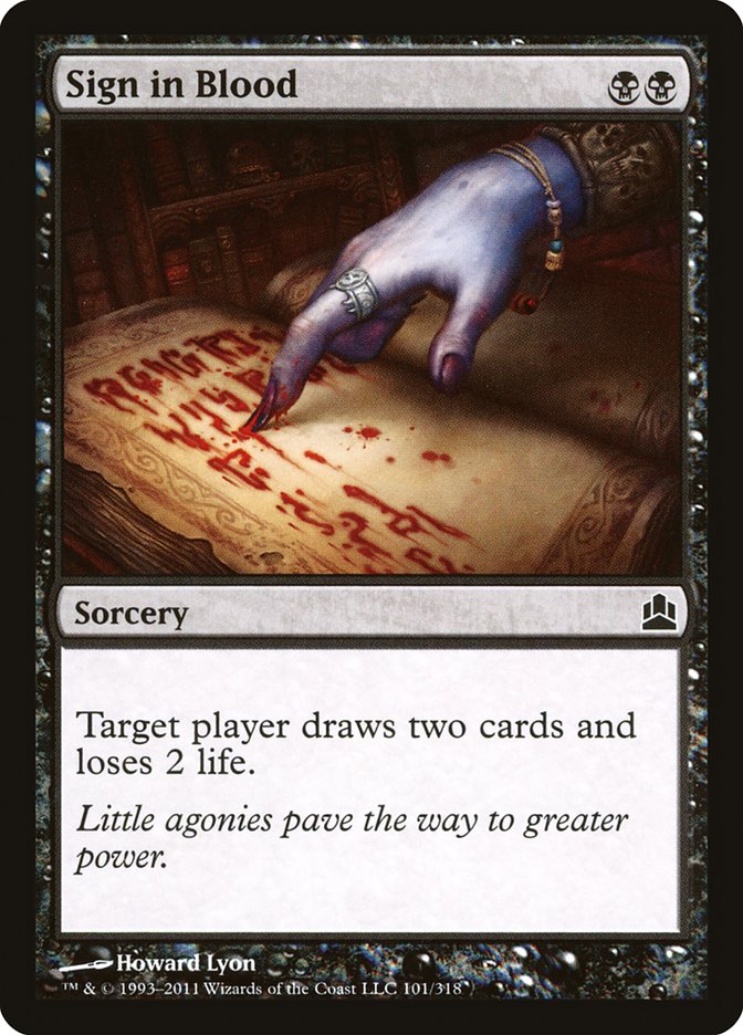 Sign in Blood [Commander 2011] | Gear Gaming Fayetteville