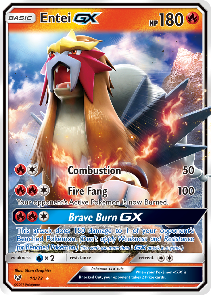 Entei GX (10/73) [Sun & Moon: Shining Legends] | Gear Gaming Fayetteville