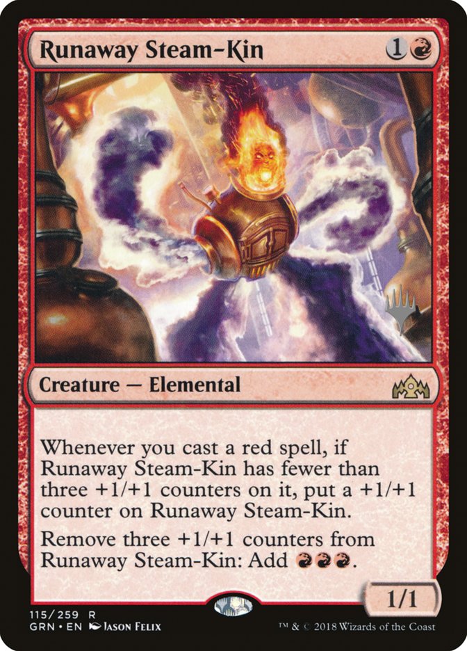 Runaway Steam-Kin (Promo Pack) [Guilds of Ravnica Promos] | Gear Gaming Fayetteville