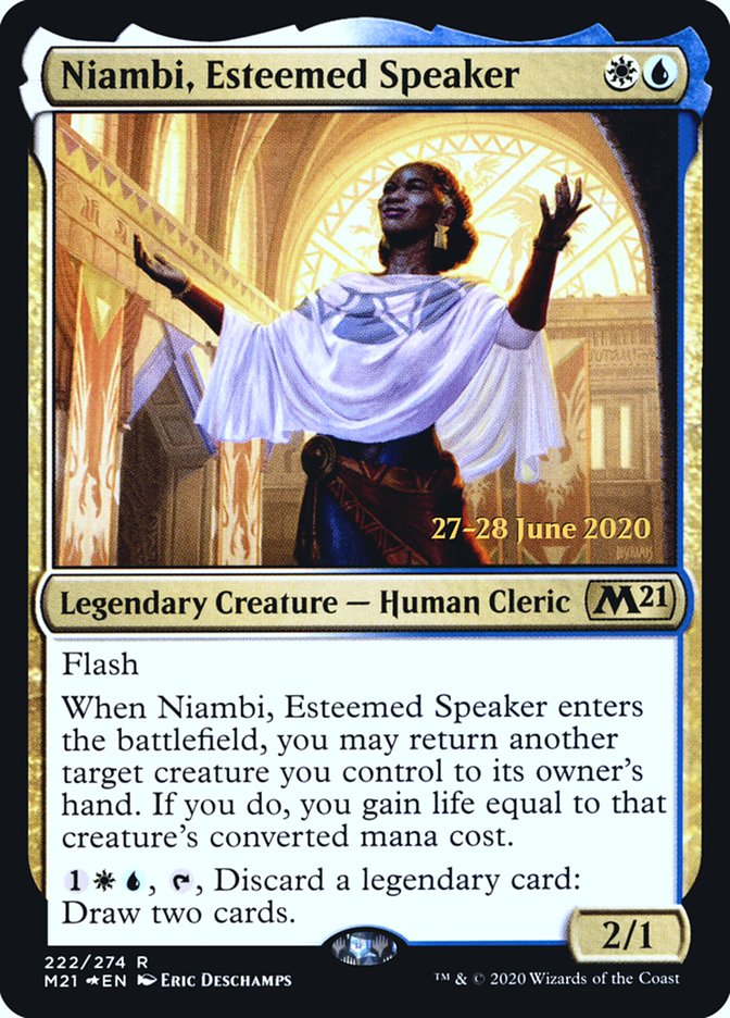 Niambi, Esteemed Speaker [Core Set 2021 Prerelease Promos] | Gear Gaming Fayetteville