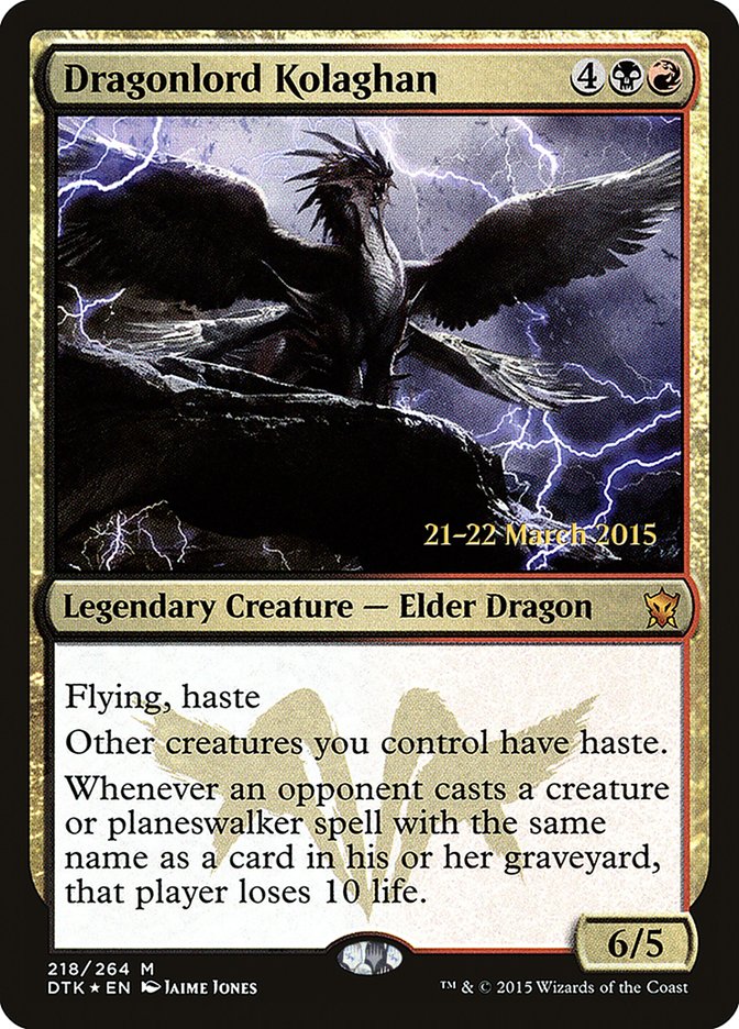 Dragonlord Kolaghan [Dragons of Tarkir Prerelease Promos] | Gear Gaming Fayetteville