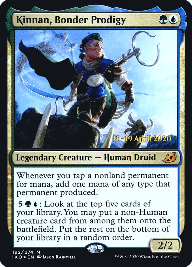 Kinnan, Bonder Prodigy [Ikoria: Lair of Behemoths Prerelease Promos] | Gear Gaming Fayetteville