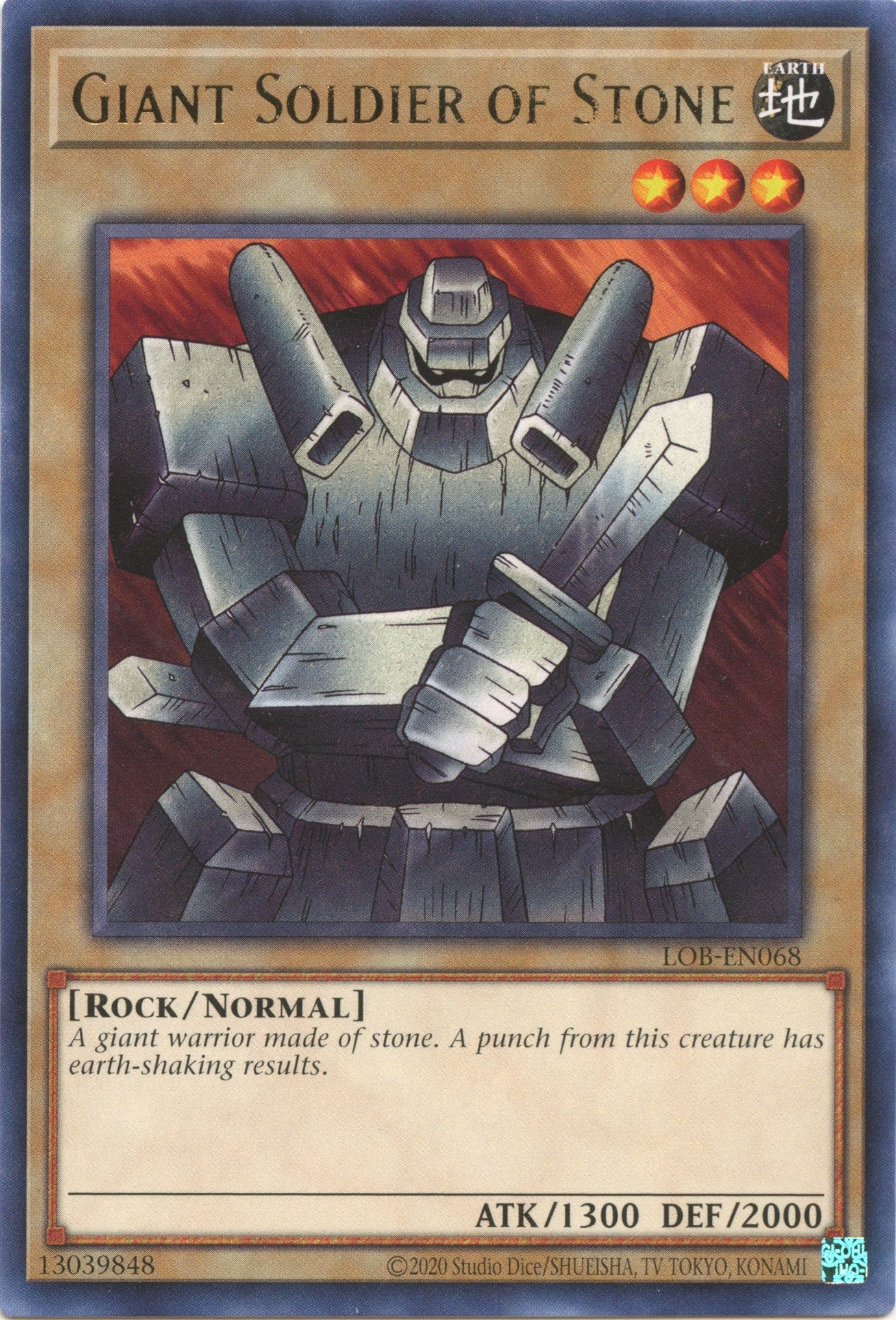 Giant Soldier of Stone (25th Anniversary) [LOB-EN068] Rare | Gear Gaming Fayetteville