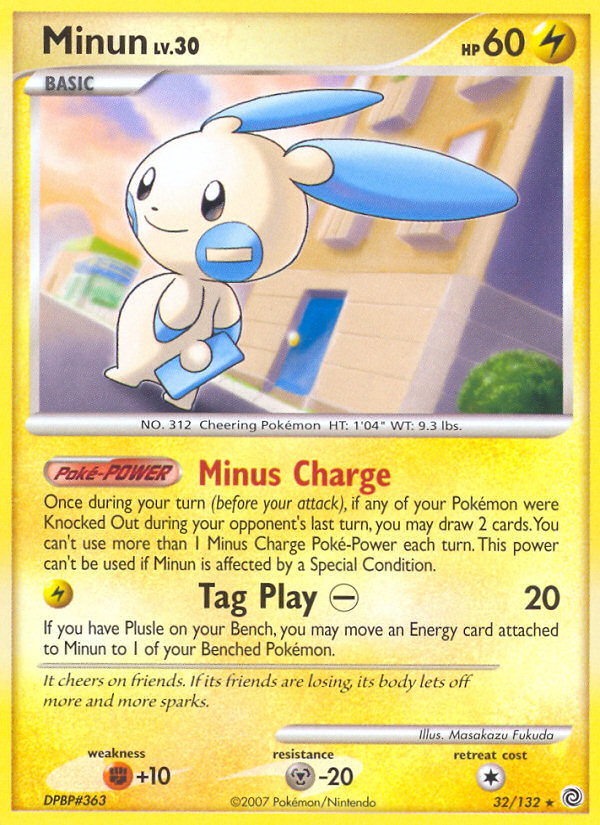 Minun (32/132) [Diamond & Pearl: Secret Wonders] | Gear Gaming Fayetteville