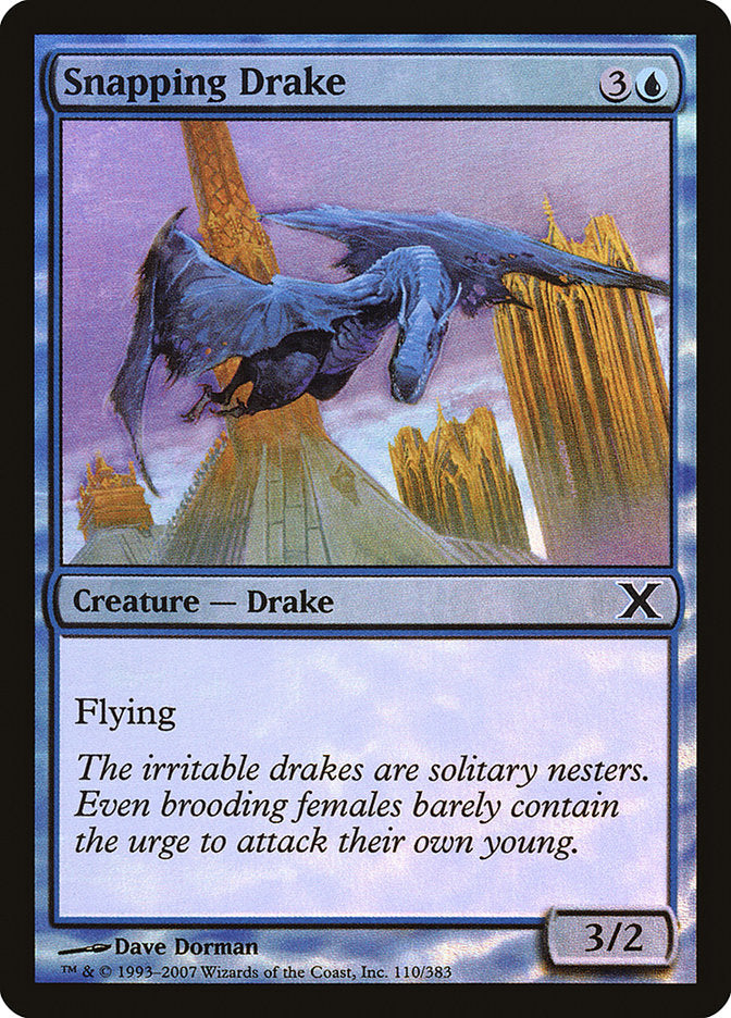 Snapping Drake (Premium Foil) [Tenth Edition] | Gear Gaming Fayetteville