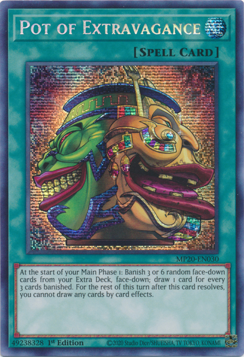 Pot of Extravagance [MP20-EN030] Prismatic Secret Rare | Gear Gaming Fayetteville