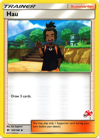 Hau (120/149) (Charizard Stamp #52) [Battle Academy 2020] | Gear Gaming Fayetteville