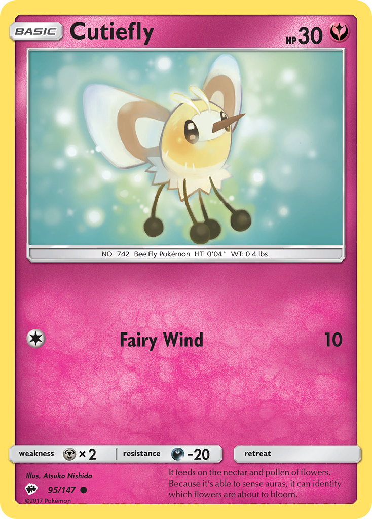 Cutiefly (95/147) [Sun & Moon: Burning Shadows] | Gear Gaming Fayetteville