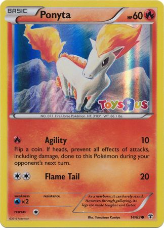 Ponyta (14/83) (Toys R Us Promo) [XY: Generations] | Gear Gaming Fayetteville