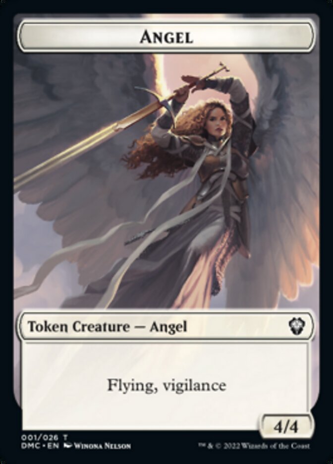 Kavu // Angel Double-Sided Token [Dominaria United Commander Tokens] | Gear Gaming Fayetteville