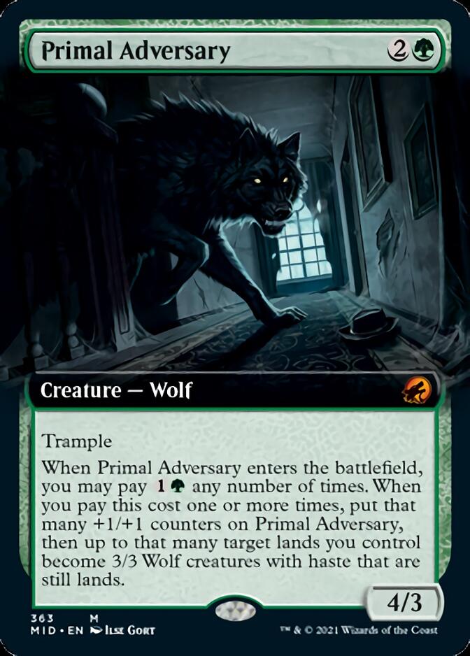 Primal Adversary (Extended Art) [Innistrad: Midnight Hunt] | Gear Gaming Fayetteville