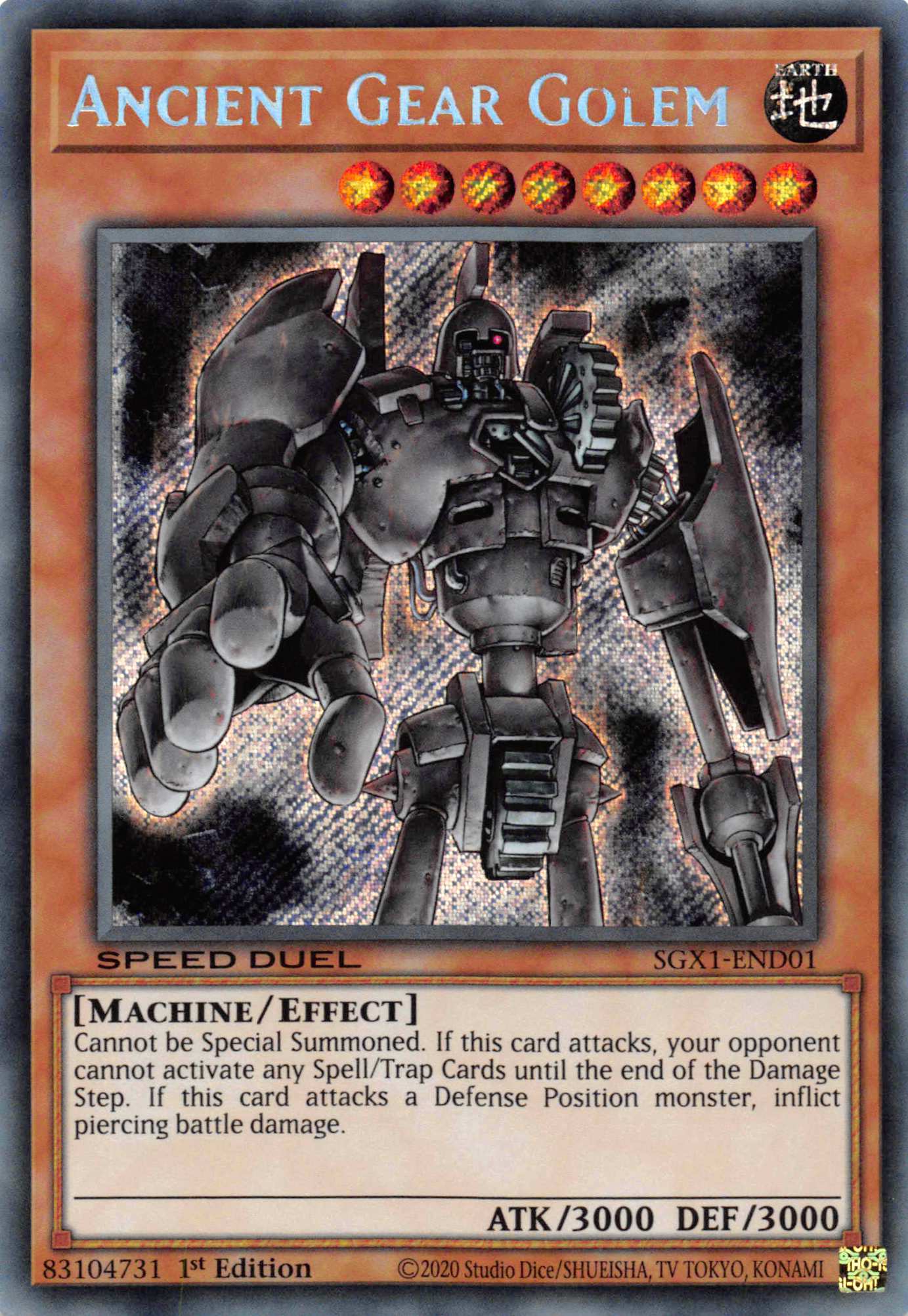 Ancient Gear Golem [SGX1-END01] Secret Rare | Gear Gaming Fayetteville