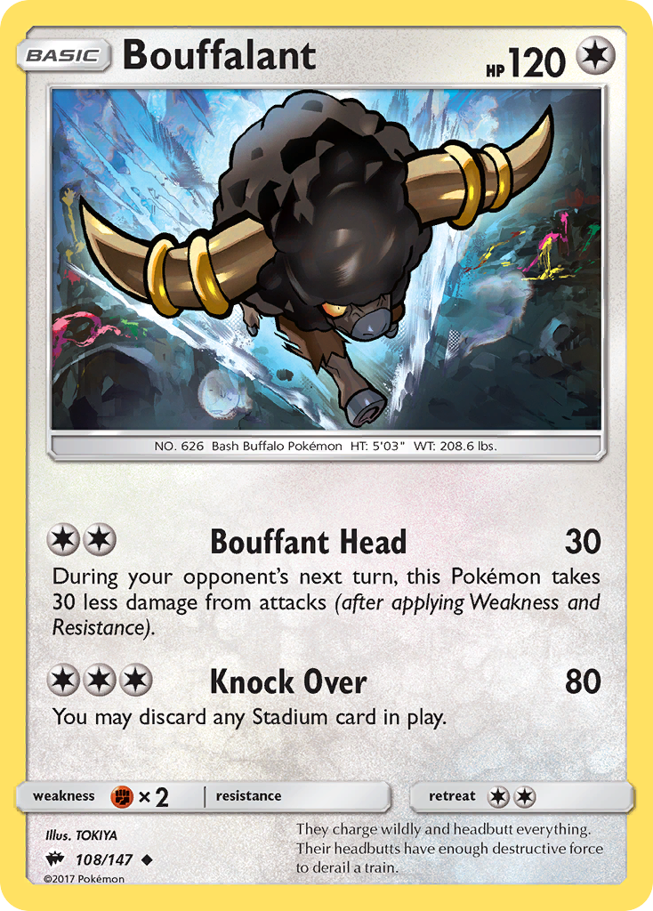 Bouffalant (108/147) [Sun & Moon: Burning Shadows] | Gear Gaming Fayetteville