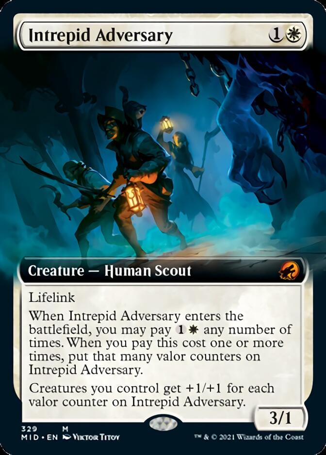 Intrepid Adversary (Extended Art) [Innistrad: Midnight Hunt] | Gear Gaming Fayetteville