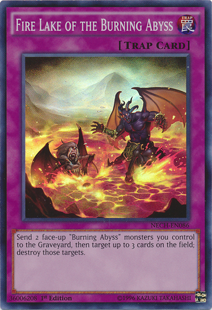 Fire Lake of the Burning Abyss [NECH-EN086] Super Rare | Gear Gaming Fayetteville