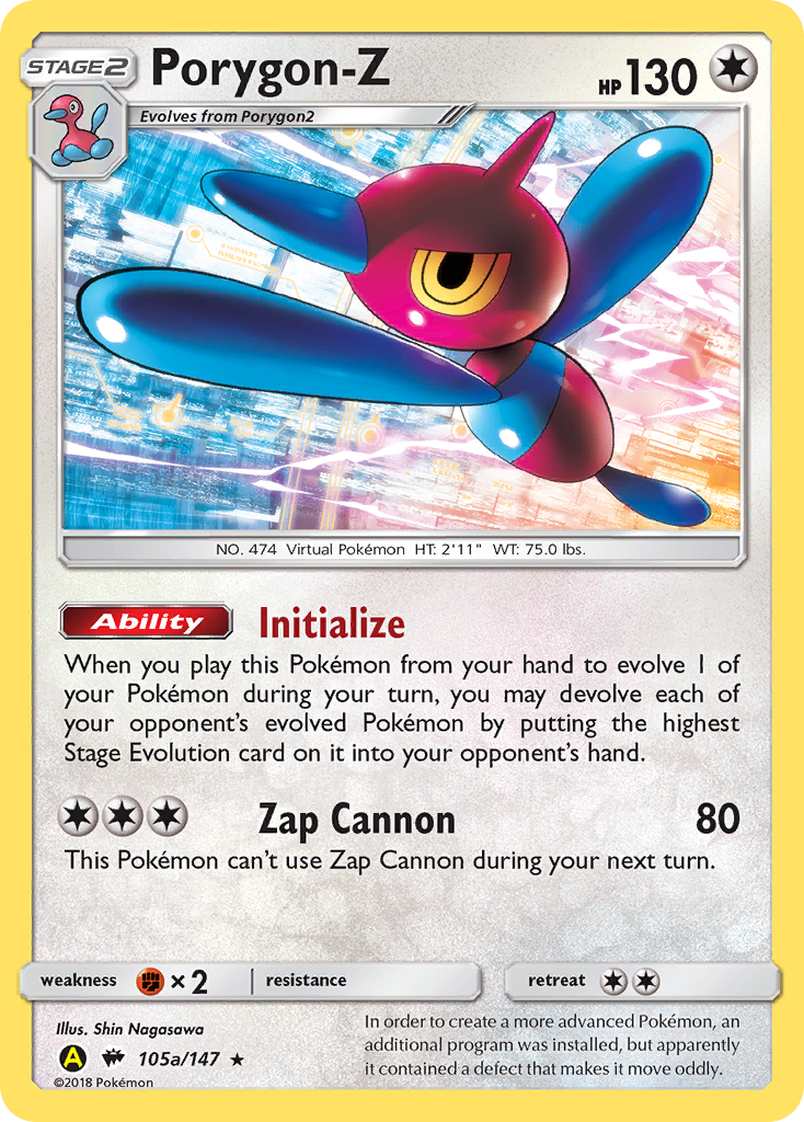 Porygon-Z (105a/147) (Alternate Art Promo) [Sun & Moon: Burning Shadows] | Gear Gaming Fayetteville