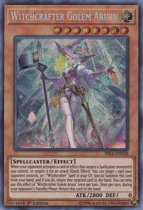 Witchcrafter Golem Aruru [RIRA-EN028] Secret Rare | Gear Gaming Fayetteville