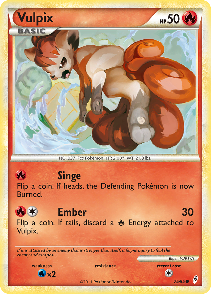 Vulpix (75/95) [HeartGold & SoulSilver: Call of Legends] | Gear Gaming Fayetteville