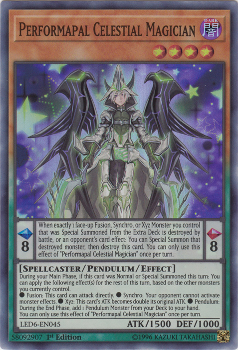 Performapal Celestial Magician [LED6-EN045] Super Rare | Gear Gaming Fayetteville