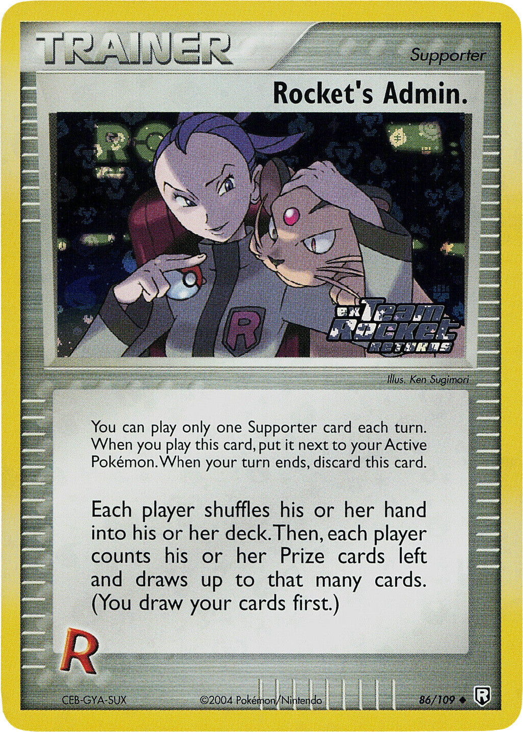 Rocket's Admin. (86/109) (Stamped) [EX: Team Rocket Returns] | Gear Gaming Fayetteville