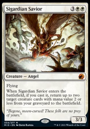 Sigardian Savior (Promo Pack) [Innistrad: Midnight Hunt Promos] | Gear Gaming Fayetteville