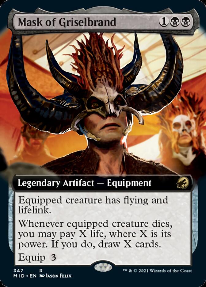 Mask of Griselbrand (Extended Art) [Innistrad: Midnight Hunt] | Gear Gaming Fayetteville