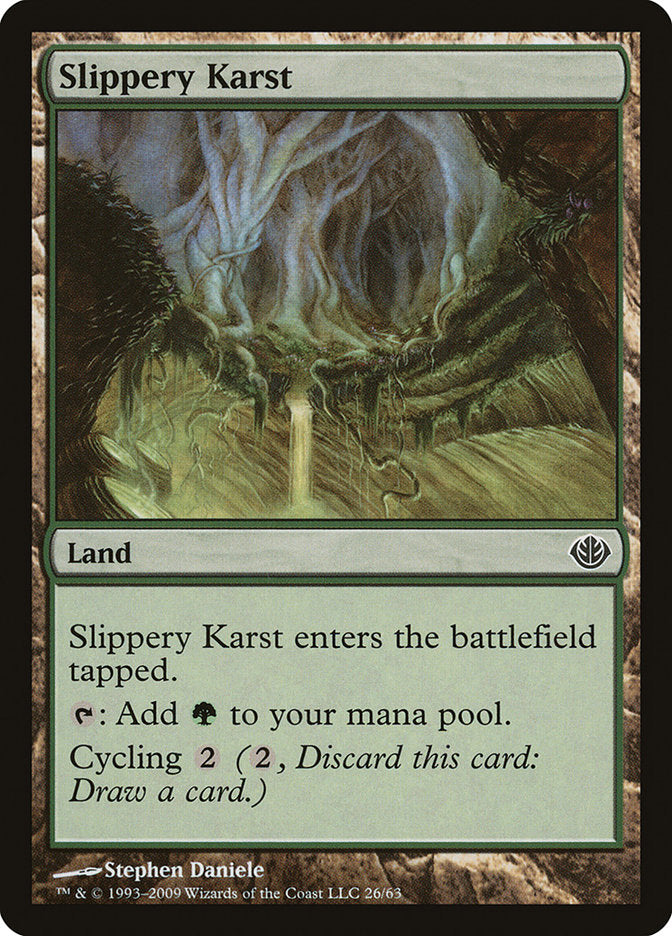 Slippery Karst [Duel Decks: Garruk vs. Liliana] | Gear Gaming Fayetteville