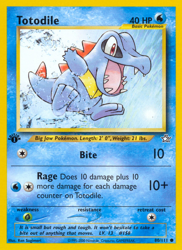 Totodile (80/111) [Neo Genesis 1st Edition] | Gear Gaming Fayetteville